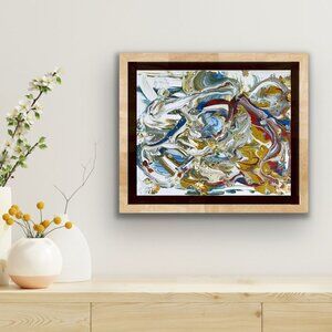 Original Abstract Acrylic‎ Painting Title Tourist Map